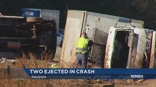 2 ejected from vehicles Raleigh crash