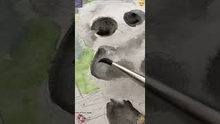 Painting tutorial: how to paint a panda bear