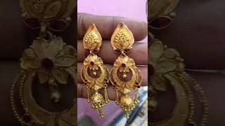 Gold jhumki earrings sui dhaga studs tops earrings 2024 new jewelry Pakistani jewelry Dubai Indian