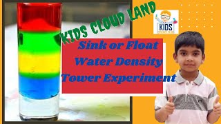 Sink or Float Density Tower Science Experiments for Kids!