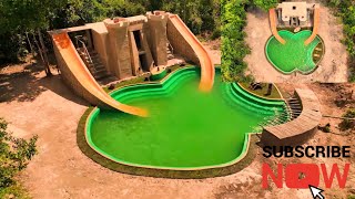 Building 1Million Dollar Villa House with Water Slide into Underground Swimming Pool(1080P_60FPS)