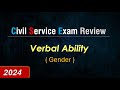 PH Civil Service Exam (CSE) - Verbal Ability - Gender (part 1)