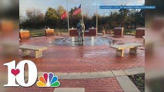 Firefighters help clean memorial for fallen firefighters in Morristown