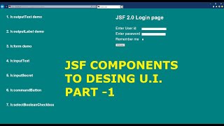 JSF components example part1