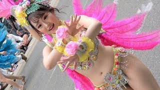 💐 ピンクと黄の花の衣装 💐 サンバ 神戸 ② 【dance motion \u0026 beautiful costume of Samba】 青姫