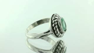 Designer Inspired! 1.50cts Colombian Emerald Sterling Silver \u0026 Artisian Ring