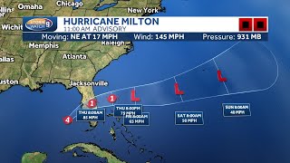 Hurricane Milton track update: Storm weakens slightly