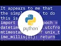 How can I convert a datetime object to milliseconds since epoch (unix time) in Python?