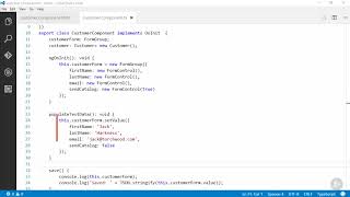 14 Angular 2 Fundamentals Using setValue and patchValue