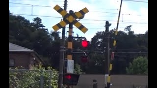 【踏切】JR成田線　電車が来ないのに鳴る踏切 (Railroad crossing in Japan)