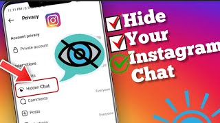 How to hide Instagram chat || hide messages on Instagram