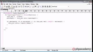 jQuery Tutorial 88 Minimum text field length YouTube