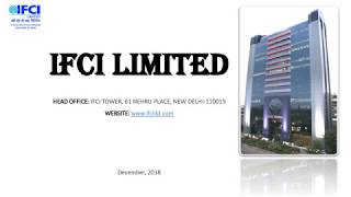 IFCI Ltd Corporate Presentation for Dec 2018 result