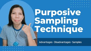 PURPOSIVE SAMPLING TECHNIQUE