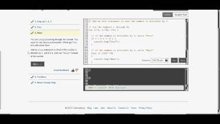 Code Academy Walkthrough - FizzBuzz