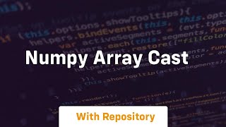 numpy array cast
