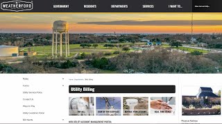 The City of Weatherford Utility Billing Self Service Step-by-Step Instruction Video