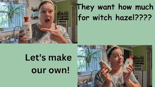 How to make witch hazel toner astringent #witchhazel #diy #savemoney