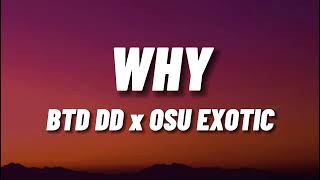 BTD D.D X OSUExotic - WHY  | Lyric Video |