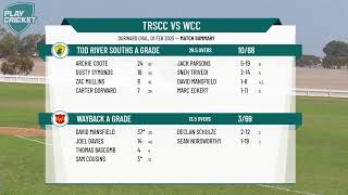 Tod River Souths A Grade v Wayback A Grade