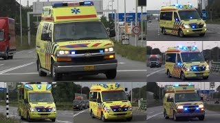 [Drietoon][Dagcompilatie 10.08.'15] Ambulances IJsselland en Flevoland met spoed in Zwolle