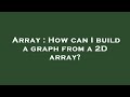 Array : How can I build a graph from a 2D array?