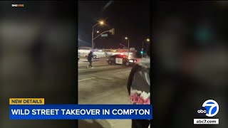 Wild street takeover in Compton