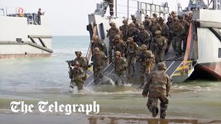 French soldiers hold D-Day re-enactment as 80th anniversary nears