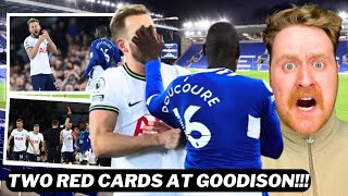 DOUCOURE, MOURA RED CARDS AND KEANE WONDER GOAL | EVERTON 1-1 SPURS REACTION