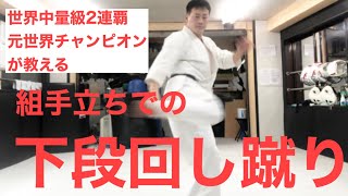 【下段回し蹴り・ローキック】の基本 世界チャンピオンが教える　極真空手講座　【Karate kyokushin】