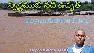 స్వర్ణముఖి నది ఉదృతి | dangerous flow of swarnamukhi river | rayalacheruvu