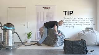 How to vacuum seal and repack your vetsak beanbag