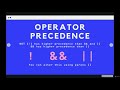 Controlling Program Logic and Flow: Operator Precedence--The Modern JavaScript Bootcamp