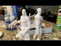 3D printed and painted Deadpool and Wolverine
