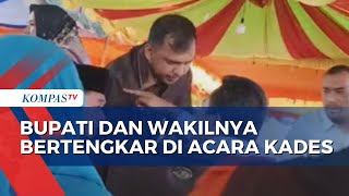 Bupati dan Wakil Bupati Rokan Hilir Bertengkar saat Pelantikan Kades