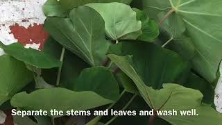 Arbi stems and leaves recipe