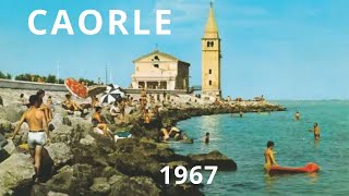 Caorle 1967 vacanze al mare turismo Italia anni 60 spiaggia e bagnanti Urlaub am Meer Italy