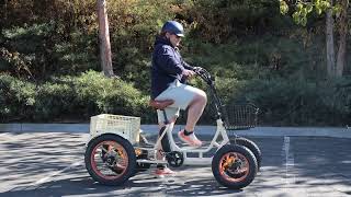 QUADRICYCLE Electric Bike! You MUST SEE This 4 Wheel EBike!  It is Crazy In All the Good Ways!