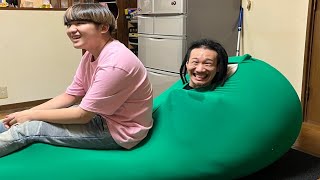 届いたヨギボの中に人が入ってる【ドッキリ】