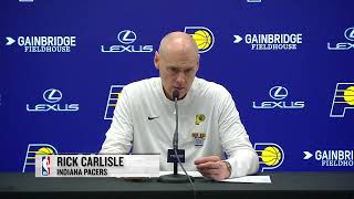 Rick Carlisle coach of Pacers postgame interview 12 31 2024