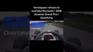Max Verstappen refusing to overtake Daniel Ricciardo!