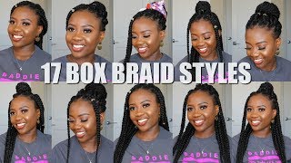 17 Ways To Style JUMBO BOX BRAIDS | Easy and Quick!