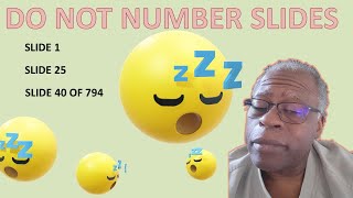 Do Not Number Your Slides In PowerPoint