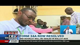 IEBC now says that only one booklet of the two Form 34A booklets will be used