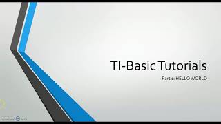 How to Code on a Calculator: TI-Basic Tutorials Part 1: Hello World