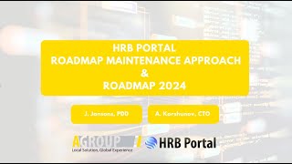 HRB Portal Community Conference 2023: HRB Portal Roadmap