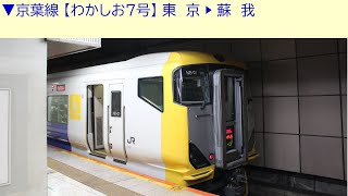 ▽2022/1/12 京葉線〖わかしお7号〗東京 ▷ 蘇我《車窓動画》