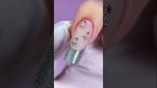 Elegant Glitter Nails with Stunning Crystal Accents | Trending Nail Art Design 2025 #nailart #nails