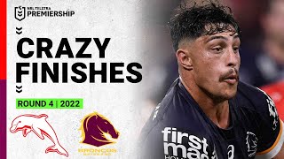 Crazy NRL Finishes | Dolphins v Brisbane Broncos | Round 4, 2023