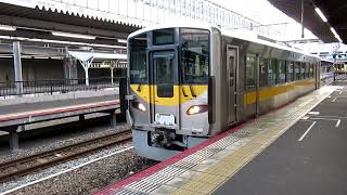 DEC700-1　試運転列車　岡山駅5番のりば発車　2022年1月13日撮影